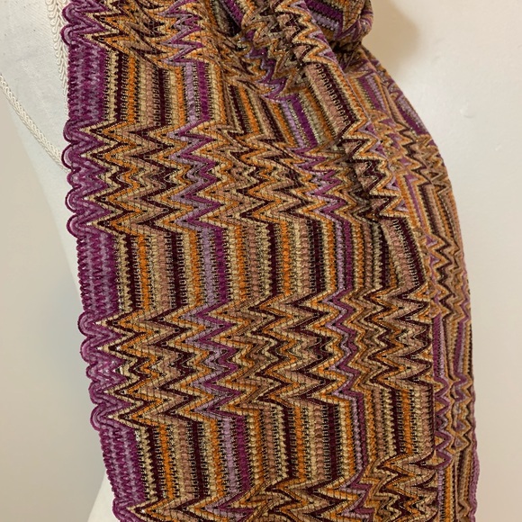 MISSONI • Chenille Lurex Scarf Multi Color - Picture 5 of 8